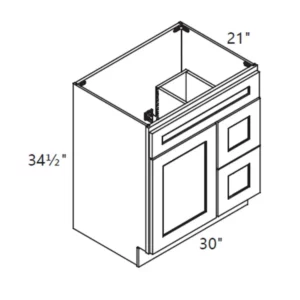 PN Vanity Base Sink Drawer Cabinet (30L-30R)" GS