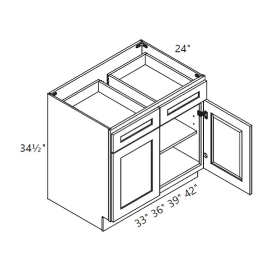 MH – Kitchen Cabinet - Base Cabinet 33-42" CS