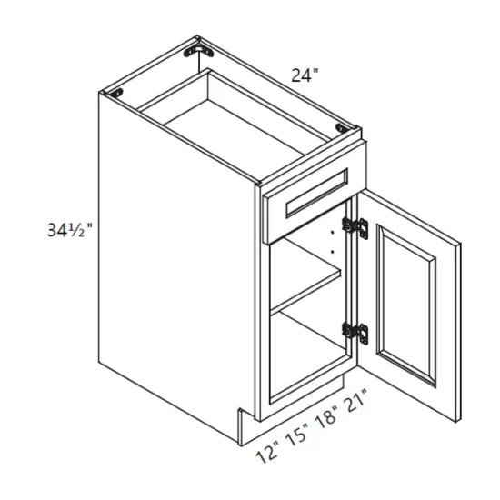 MH – Kitchen Cabinet - Base Cabinet - 12-21" CS