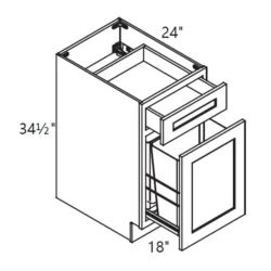 MH – Kitchen Cabinet - Base Waste Basket Cabinet - 18" CS