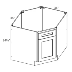 MH – Kitchen Cabinet - Diagonal Sink Base Cabinet - 36" CS