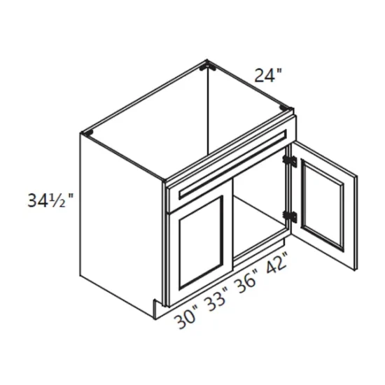 MH – Kitchen Cabinet - Sink Base Cabinet - 30-42" BS