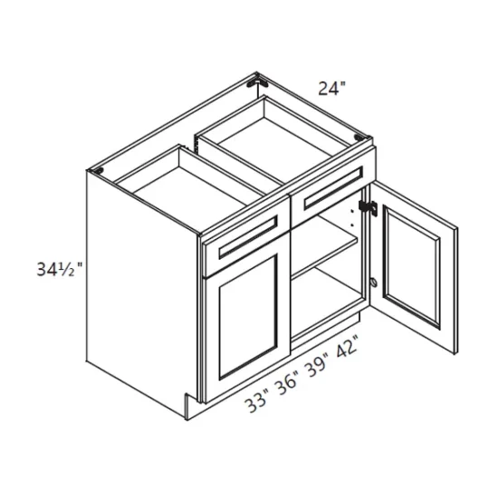 PN – Kitchen Cabinet – Base 33-42″ WS