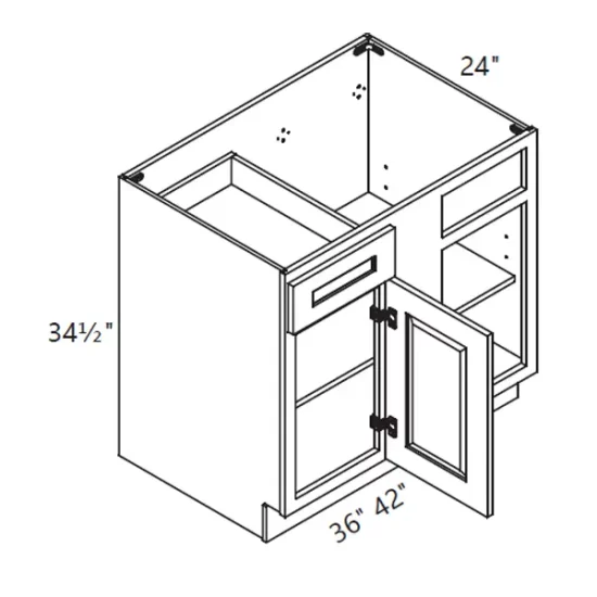 PN – Kitchen Cabinet – Base Blind Corner 36-42" WS