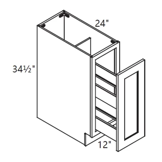 PN – Kitchen Cabinet – Base Spice Rack 12" WS