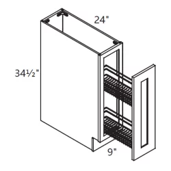 PN – Kitchen Cabinet – Base Spice Rack 09" GS