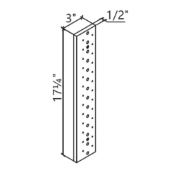 KN - Kitchen Cabinet - Accessory Rot Support 17-47" ES