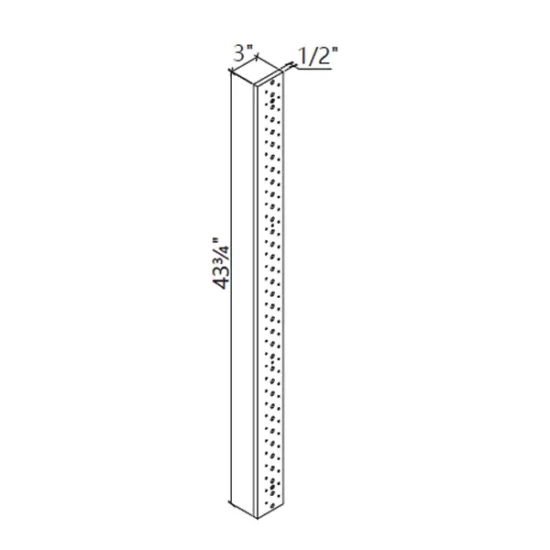 KN - Kitchen Cabinet - Accessory Rot Support 17-47" GS - Image 3