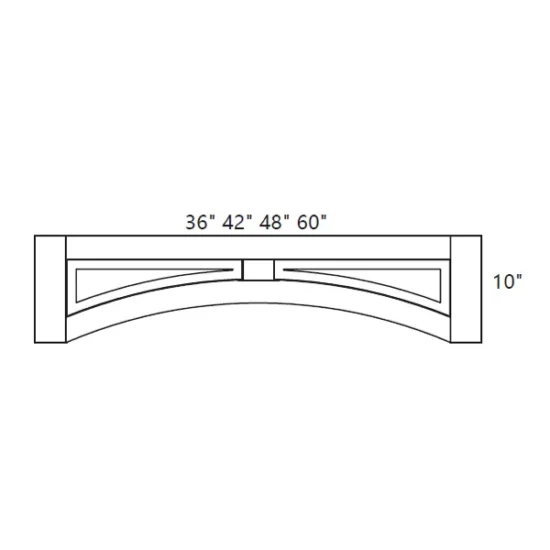 PN - Kitchen Cabinet - Valance Raised Panel 36-60" GS