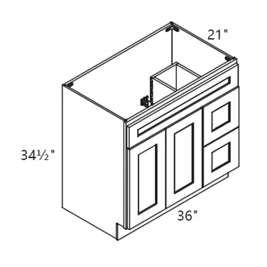 MH – Kitchen Cabinet - Vanity  Sink Base Cabinet 36L-36"R CS