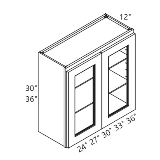 PN - Kitchen Cabinet - Wall Glass - W2430GD-W3636GD WS