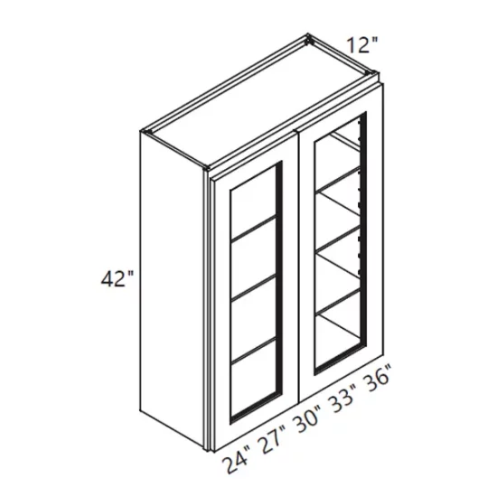 PN - Kitchen Cabinet - Wall Glass - W2442GD-W3642GD GS