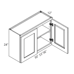 KN - Kitchen Cabinet - Refrigerator Wall - W302424-W362424 ES