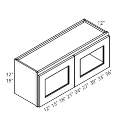 MH – Kitchen Cabinet - Wall Cabinet - 24" - Glass Door CS