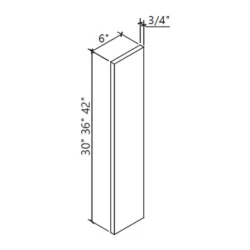 KN - Kitchen Cabinet - Accessory Wall Filler 630-642" ES