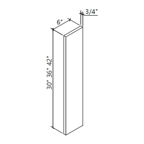 KN - Kitchen Cabinet - Accessory Wall Filler 630-642" GS