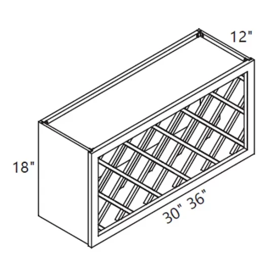 PN - Kitchen Cabinet - Wall Wine Rack - WR3018-WR3618 GS